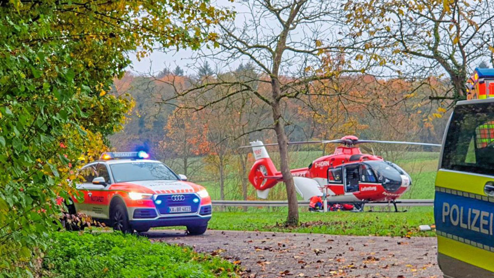 Die Rettungskräfte waren auch mit zwei Hubschraubern im Einsatz.