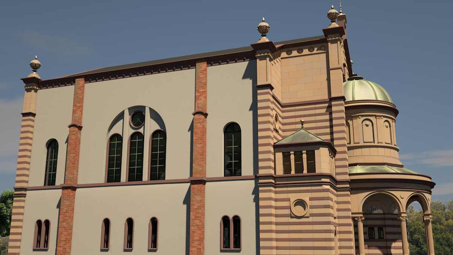 CAD Rekonstruktion der Bruchsaler Synagoge