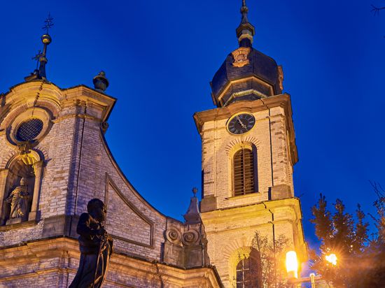 Bruchsaler Peterskirche bei Nacht
