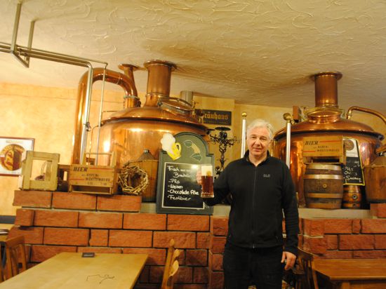 Auf dem Trockenen: Im Brauhaus „Wallhall“ in Bruchsal bleibt der Zapfhahn während des Lockdowns zu. Chef Christian Hochhaus rechnet damit, dass viele kleinere Brauereien die Zwangsschließung nicht überleben. Er hofft auf 2021. 