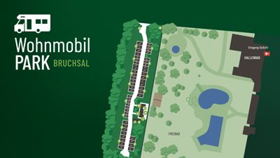 Der Plan des neuen Wohnmobilparks in Bruchsal bietet einen guten Eindruck über die Größe des Areals. 