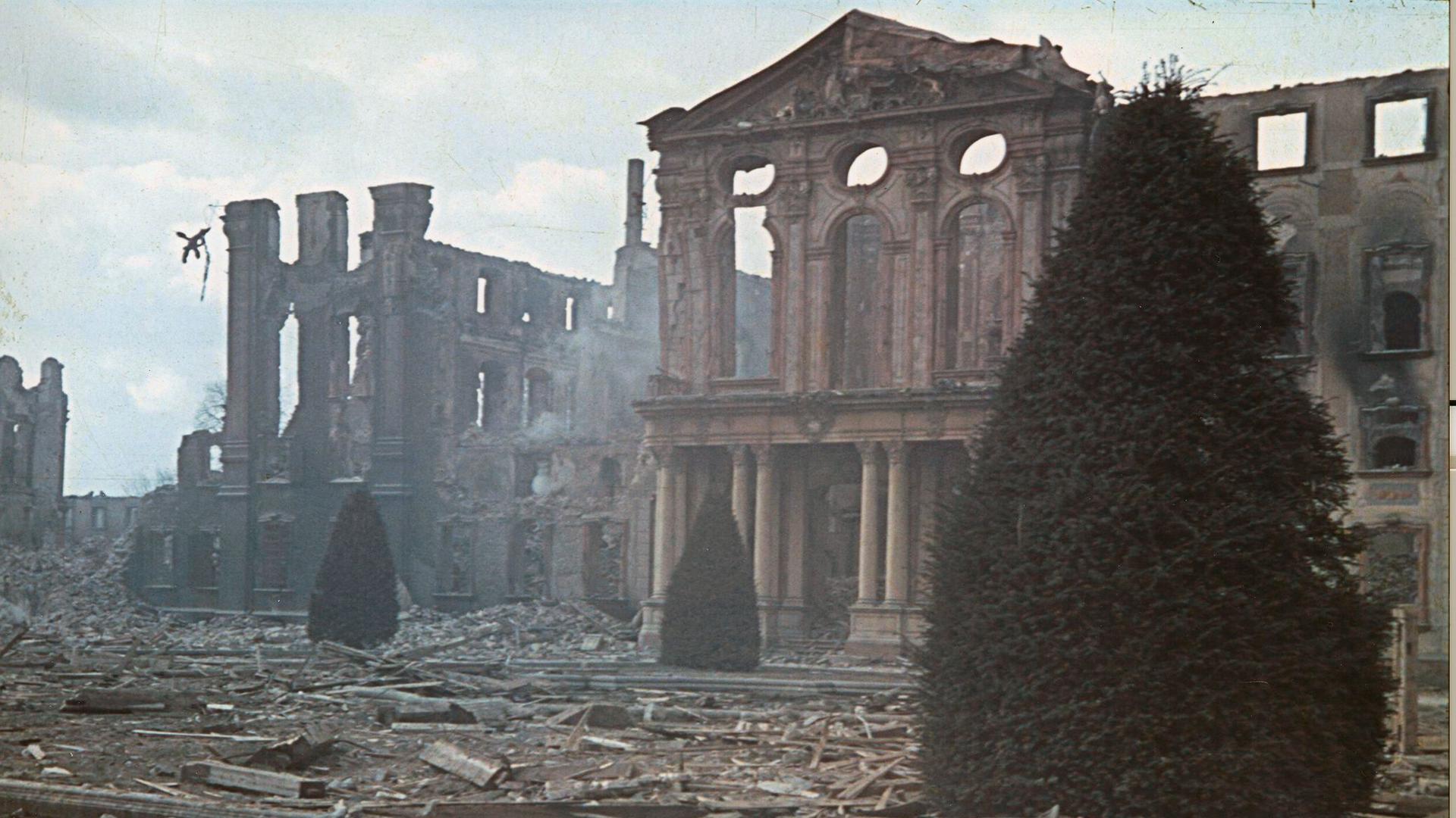 Schloss Bruchsal, Zerstörung, 1. März 1945