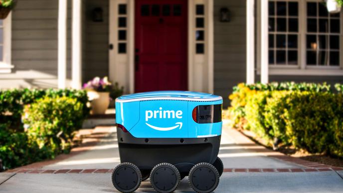 Die Konkurrenz: Amazon hat den Lieferroboter Scout entwickelt. Er ist bereits in der Nähe von Seattle im Einsatz 