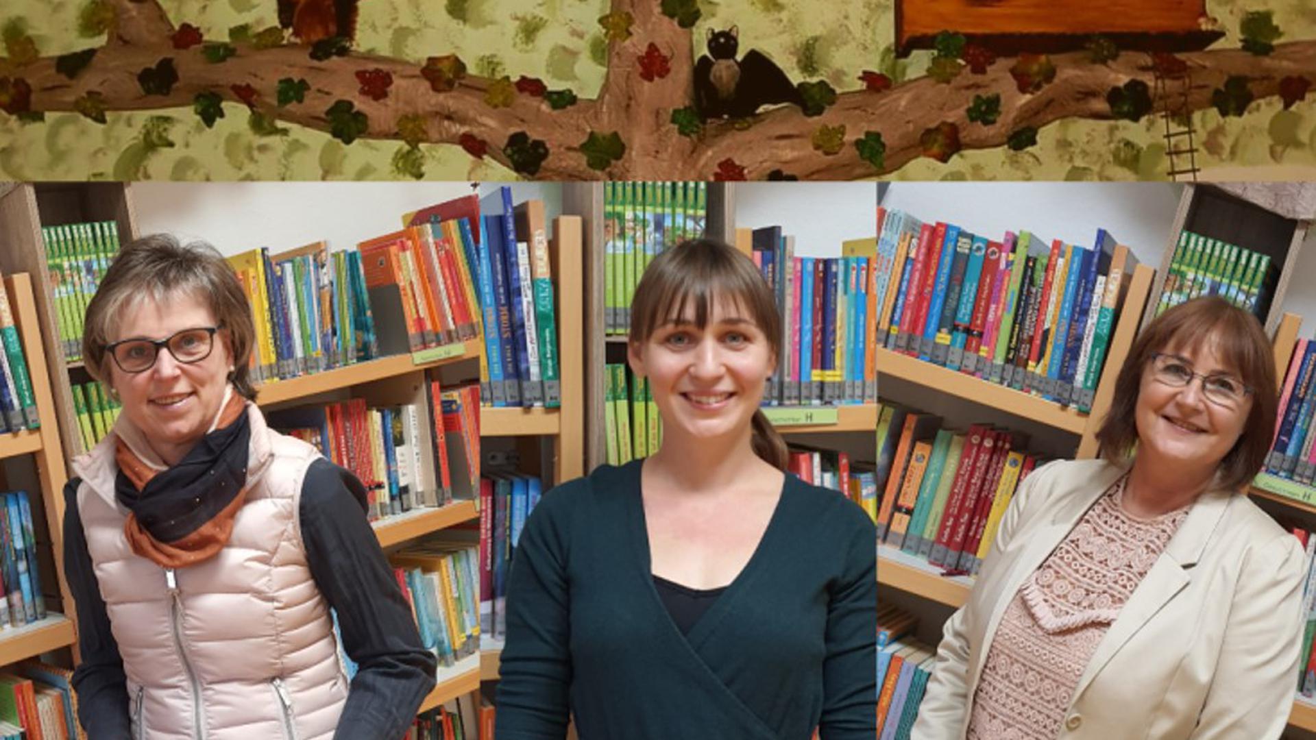 Das Team der Gemeindebibliothek Bad Schönborn mit Regina Nonn, Linda Sandhöfer und Nicole Häfner (v.l.) haben mit ihrem innovativen Buchprojekt einen Sonder-Förderpreis gewonnen.