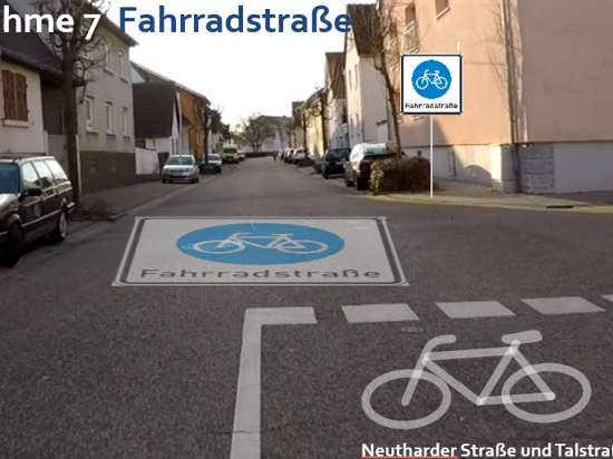 Fahrradstraße, Visualisierung