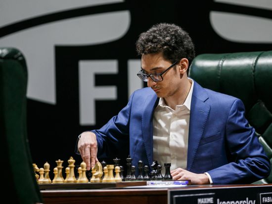 YEKATERINBURG, RUSSIA - MARCH 17, 2020: Chess player Fabiano Caruana of the USA during the 2020 FIDE Candidates chess tournament at the Hyatt Regency Ekaterinburg Hotel. The event is to determine who will challenge Magnus Carlsen for the title of the World Chess Champion. The event is held behind closed doors due to the coronavirus pandemic. Alexei Kolchin/TASS PUBLICATIONxINxGERxAUTxONLY TS0D282F
