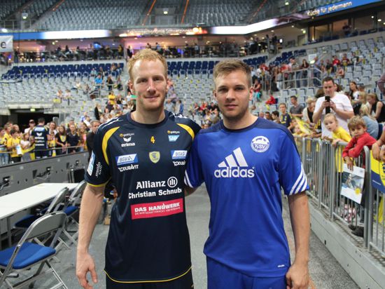 Sinzheimer Jungs: Am 2. September 2015 trafen Stefan Kneer (links) und Dirk Holzner in der Mannheimer SAP-Arena aufeinander, nun kommt es in Emsdetten zum erneuten Vergleich.