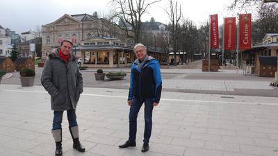 Jörg Grütz und Alexander Uhlig (von links) haben mit dem Bereich Fieserbrücke noch viel vor.