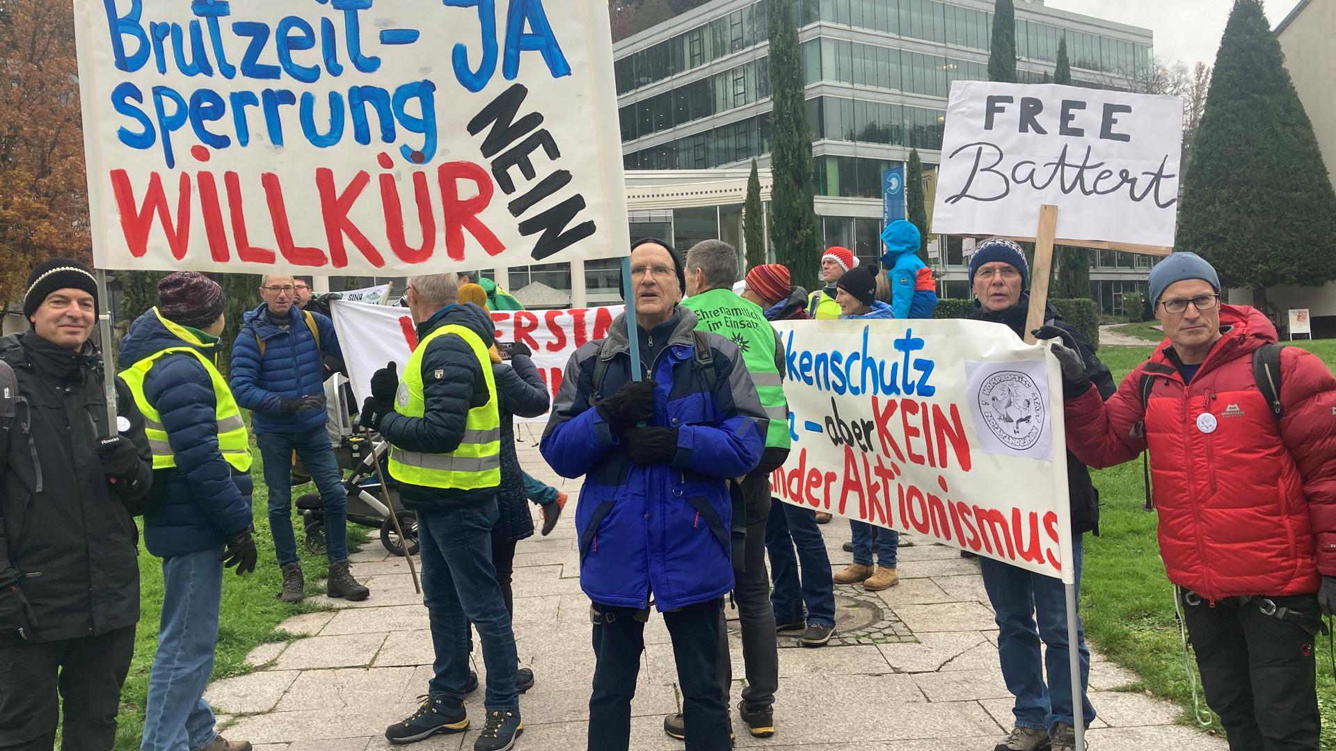 Demo gegen Kletterverbot in Baden-Baden.