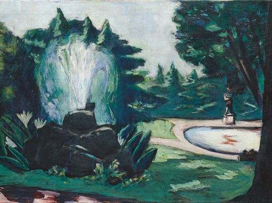 Max Beckmanns Bild „Springbrunnen in Baden-Baden“ wird in Berlin versteigert. 