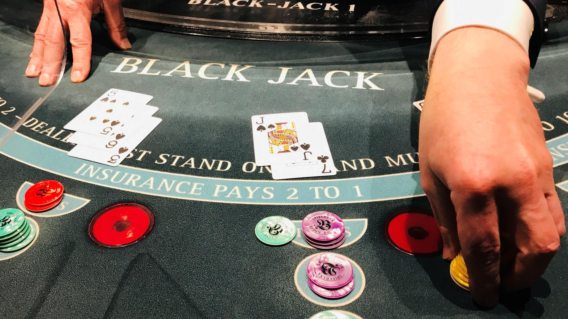 Spieltisch Black Jack im Casino Baden-Baden