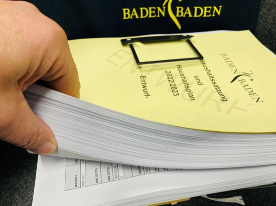 Der Haushaltsentwurf der Stadt Baden-Baden ist ein umfangreiches Zahlenwerk