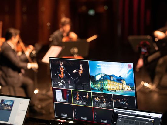 Klassische Musik im Livestream: Aufnahme aus einem Workshop am Festspielhaus Baden-Baden, PR-Bild zum Streaming-Festival des Festspielhauses im Februar 2021.