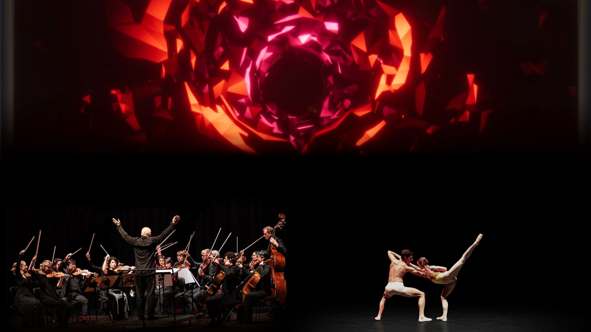 Hologramm-Ballett: Das Stuttgarter Kammerorchester spielt live im Festspielhaus, die Ballett-Tänzer aus Prag werden digital nach Baden-Baden projiziert.