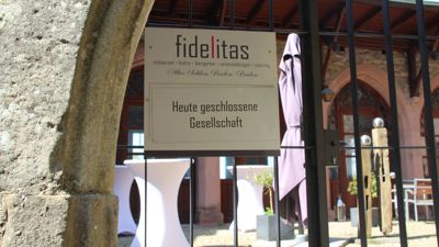 Geschlossene Gesellschaft: Das Burgrestaurant Fidelitas öffnet nur noch für fest gebuchte Veranstaltungen.