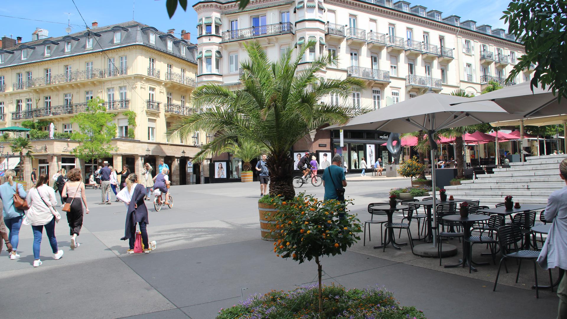 Der Leopoldsplatz in Baden-Baden.