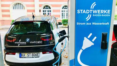 Ladestation für Elektroauto in Baden-Baden.