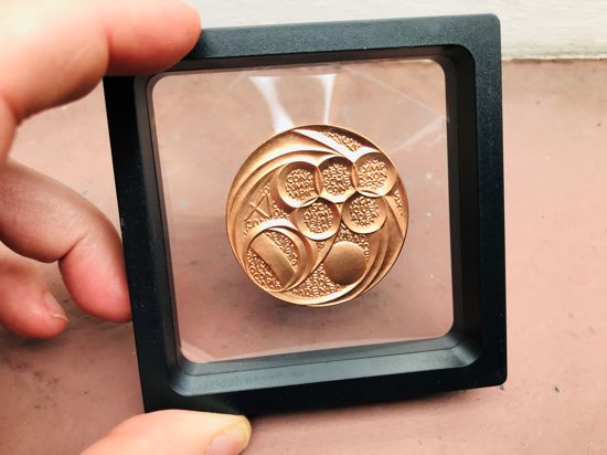 Medaille zum Olympischen Kongress in Baden-Baden von Medailleur Victor Huster