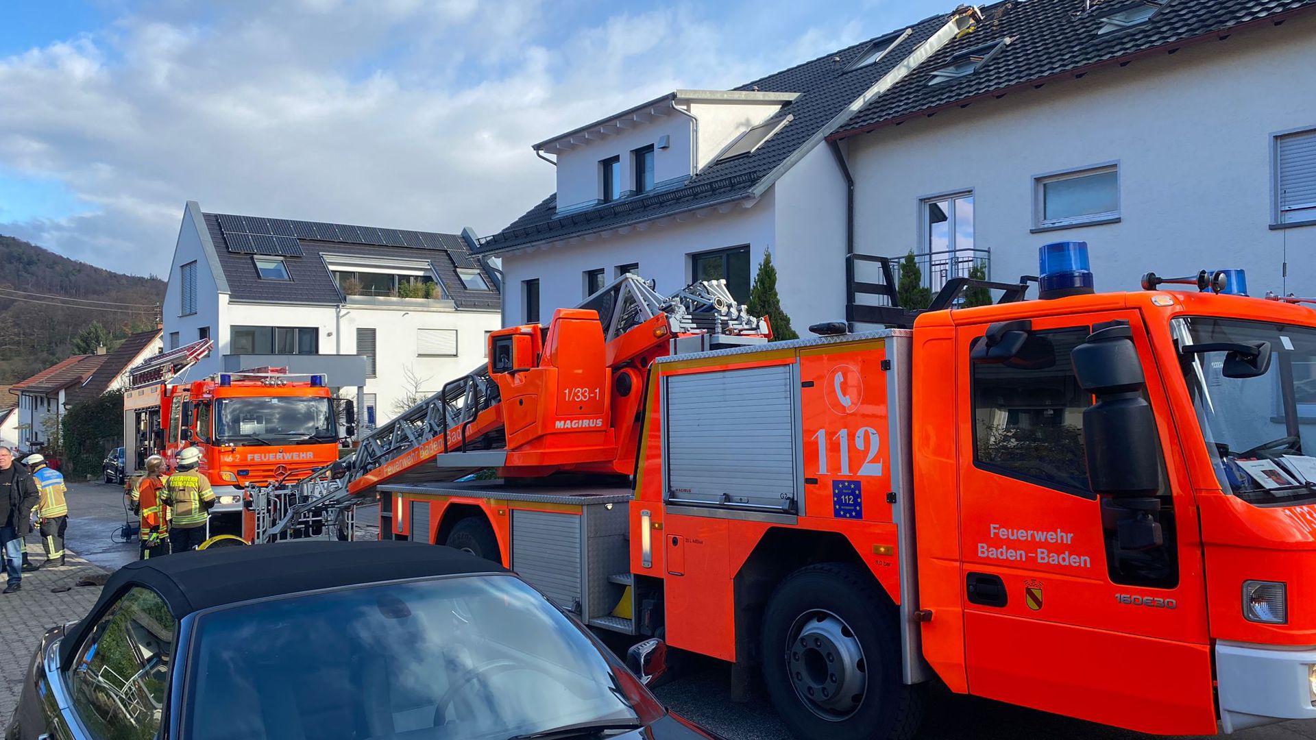 Feuerwehr im Einsatz in Baden-Baden Oosscheuern