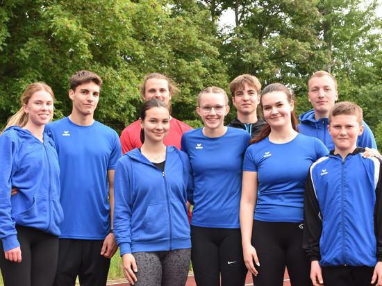 Der U18-Leichtathletik-Kader des SR Yburg trainiert in der Sportschule Steinbach unter olympischen Bedingungen.