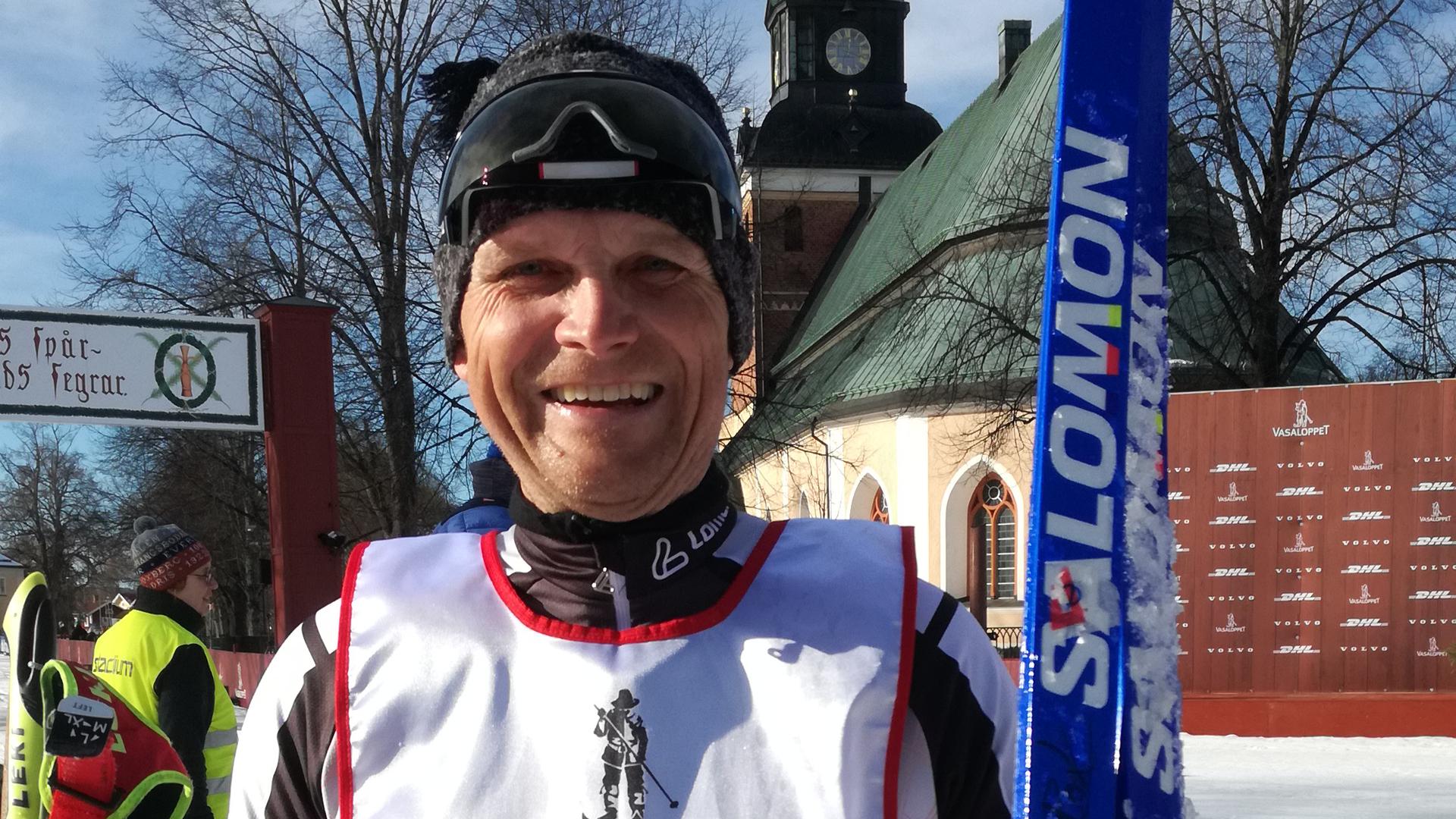 Glücklich im Ziel angekommen: Roland Käuflein aus Haueneberstein beim Wasalauf in Schweden.