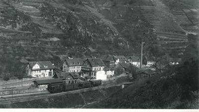Oberbühlertal Engelsfelsen Historisches Bild mit dem Bahnhof