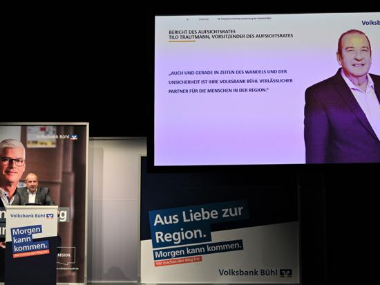Tilo Trautmann leitete die letzte Vertreterversammlung der Volksbank Bühl. Zum Jahresende scheidet der Aufsichtsratsvorsitzende aus dem Amt.