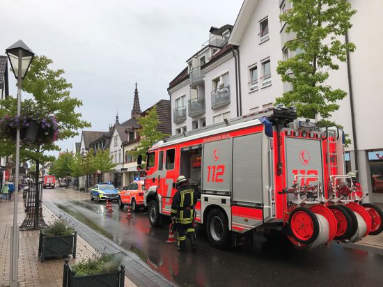 Feuerwehr in der Bühler Hauptstraße