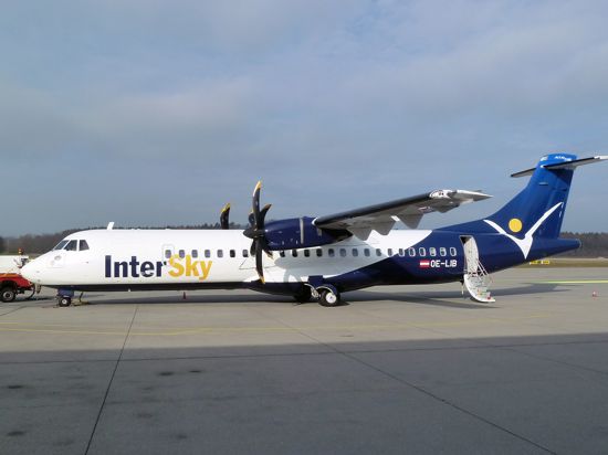 Intersky ATR 72 am Baden-Airport
