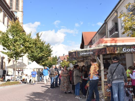 Gewürzstand auf dem Kirwe-Markt in Sinzheim