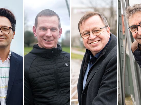 Wollen Oberbürgermeister von Gaggenau werden (von links): Savas Turanci, Sven Kimmig, Michael Pfeiffer und Christof Florus.