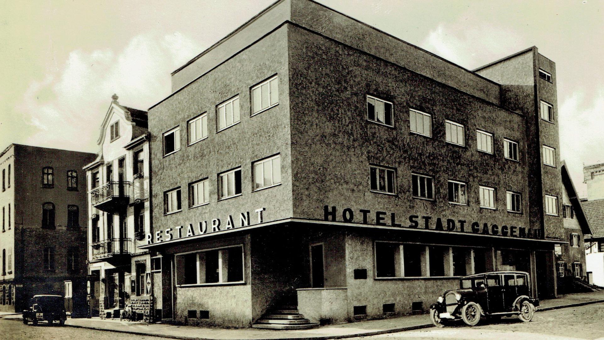 Historisches Foto des Hotel Stadt Gaggenau mitten in Gaggenau.