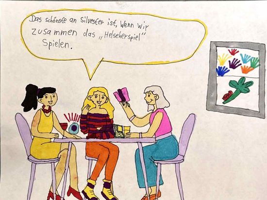 Begeisterte Mitspielerinnen: Das „Hellseher“-Gewinnspiel versüßt Murgtälerin Jessica Kottler und ihren Freundinnen den Silvesterabend.