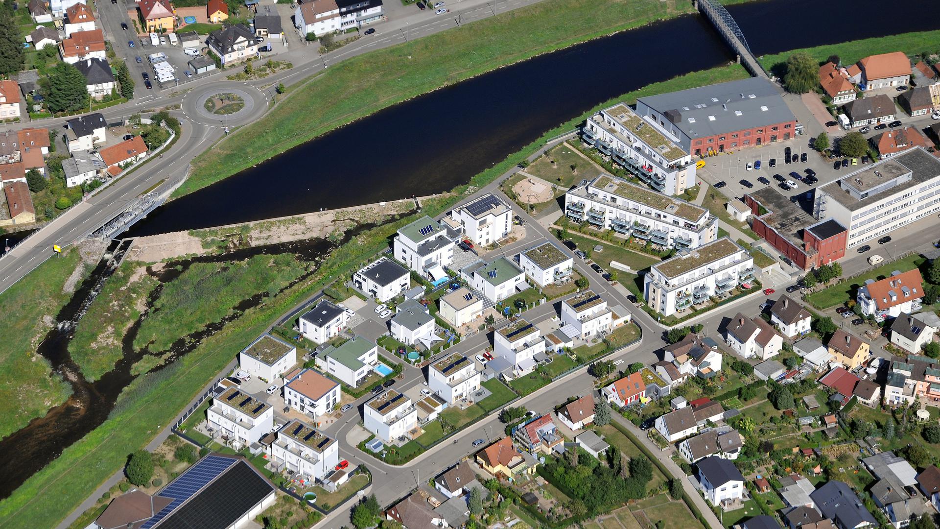 Luftbild Hammerschmiede Gaggenau Areal der früheren Gaggenau-Werke