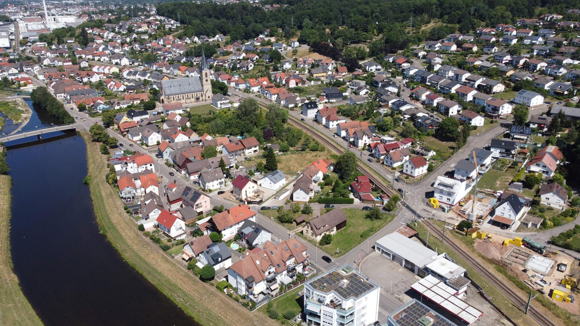 Luftbild aus Ottenau