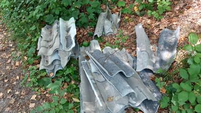 Erst vor kurzem haben Mitarbeiter des Bauhofs asbesthaltige Eternit-Wellplatten im Wald gefunden.