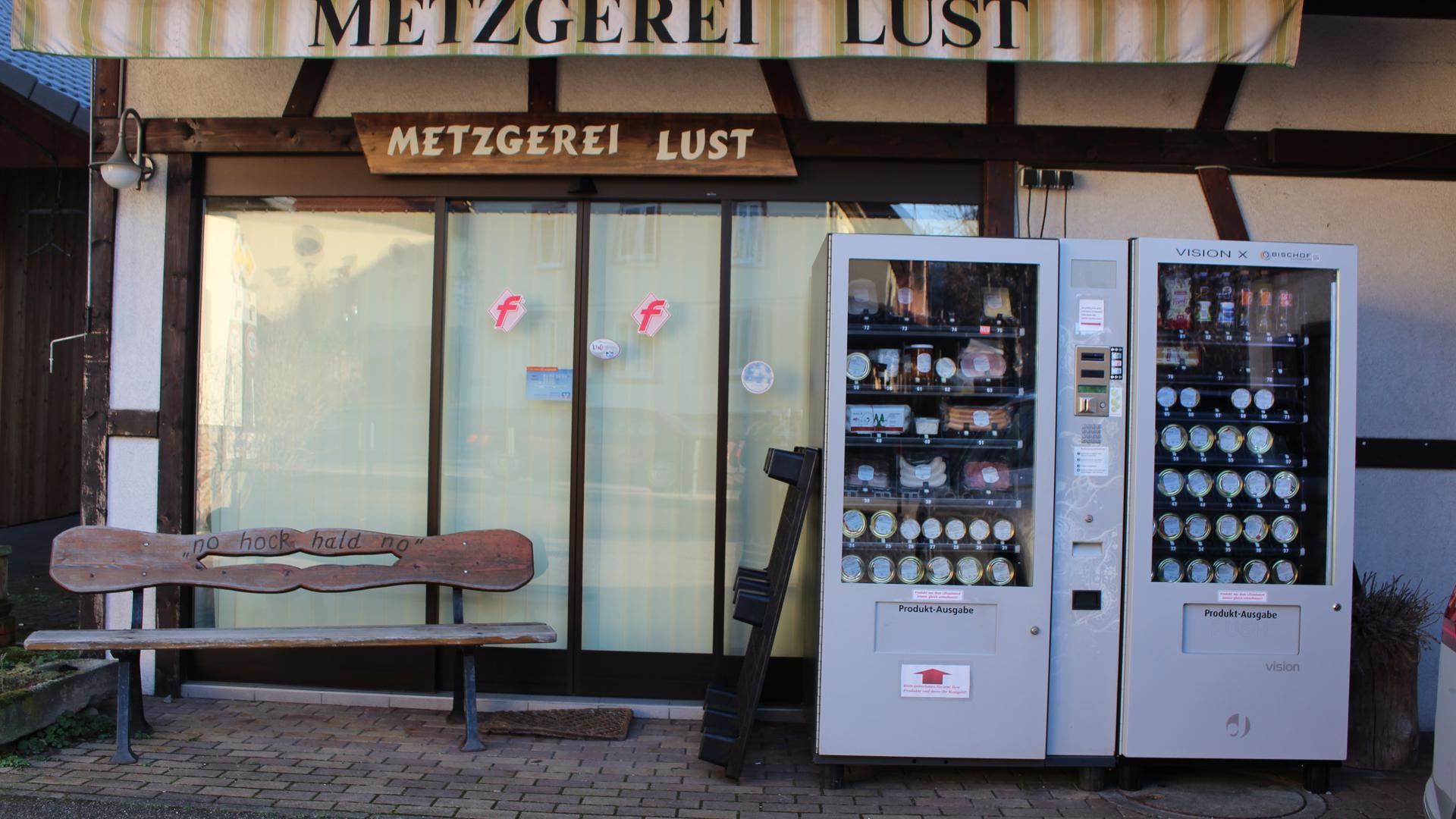Metzgerei Lust mit Wurstautomat