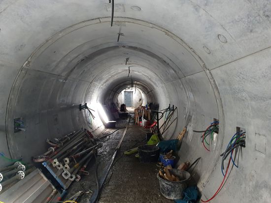 Rettungsstollen im Gernsbacher Tunnel im Bau