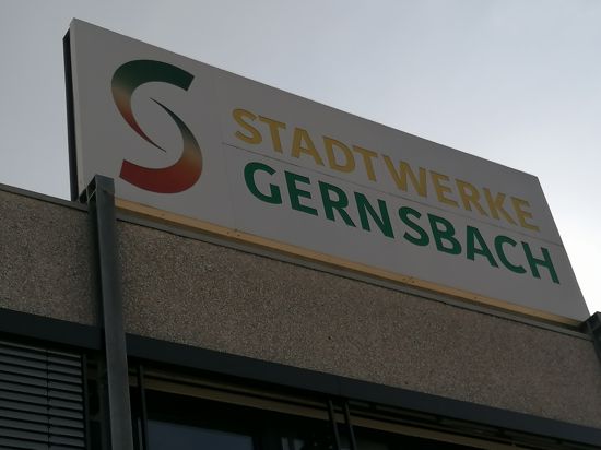 Schild Stadtwerke Gernsbach.