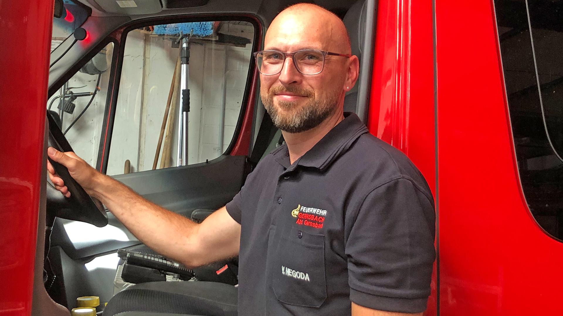 Vjaceslav Negoda bringt sich unter anderem als Gerätewart-Helfer bei der Freiwilligen Feuerwehr in Gernsbach ein.