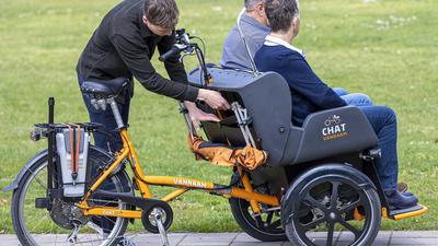 Auf Tour: Mit einem solchen Rikscha-Fahrrad sollen Tagespflegegäste in Gernsbach künftig zu nahe gelegenen Ausflugszielen gebracht werden.