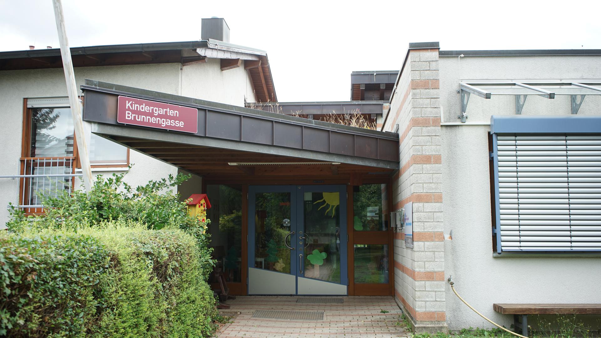 Der Eingang zum Kindergarten Brunnengasse in Loffenau.
