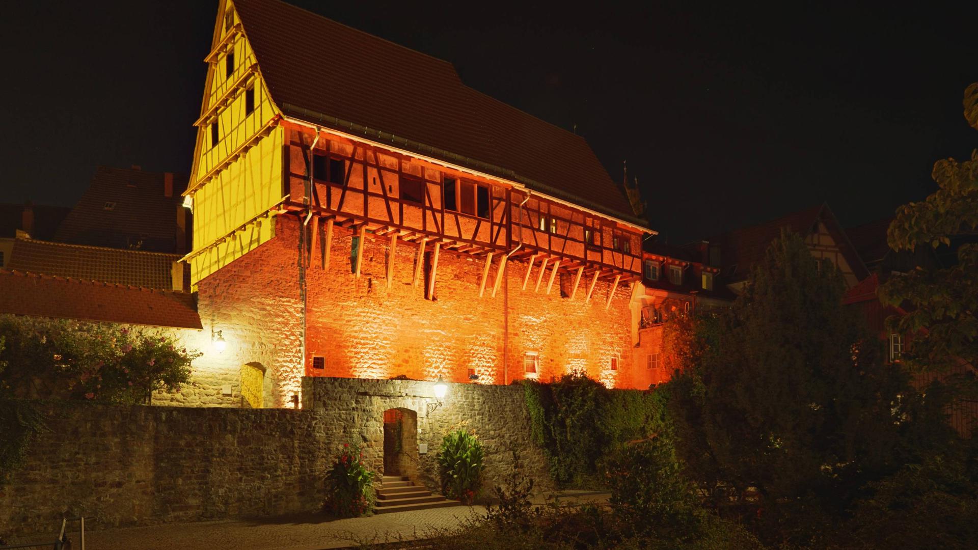 Denkmalnacht Gernsbach am 14.09.2019 mit vielfältigem Programm inklusive Lichterschau Lightshow Altstadt Rathaus Zehntscheuer