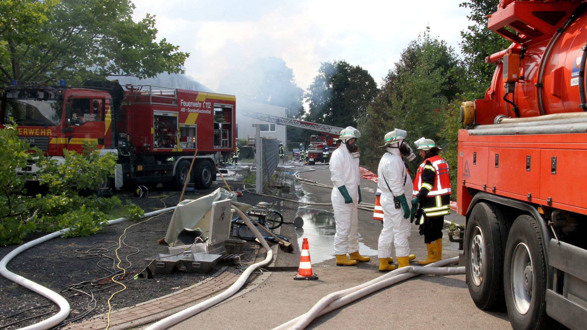 Brand in Chemielager Achern