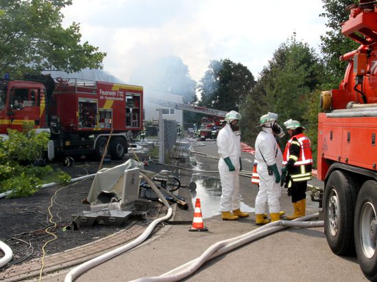 Brand in Chemielager Achern