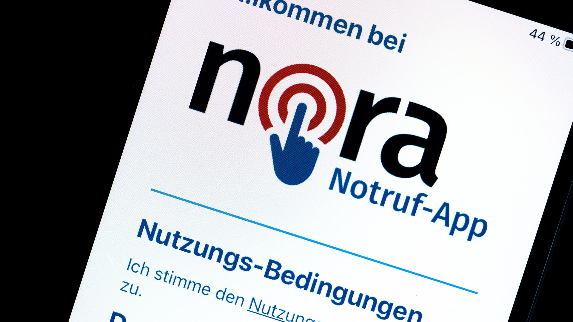 Blick auf die neue Notruf-App Nora