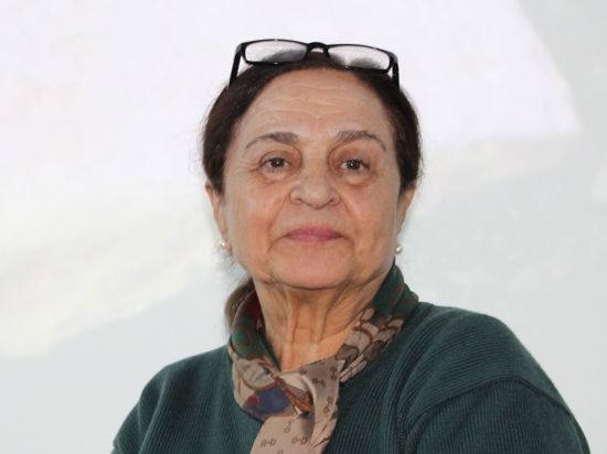 Sumaya Farhat-Naser (hier am Montag in Achern) beschreibt in ihren Vorträgen ihr Leben in Palästina und wirbt für einen Weg des Friedens und des Miteinanders. 
