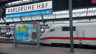 Ein ICE am Karlsruher Hauptbahnhof. (Symbolbild)