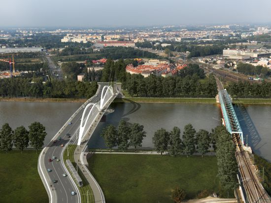 Visualisierung Neubau Europabrücke in Verbindung mit der Trambrücke