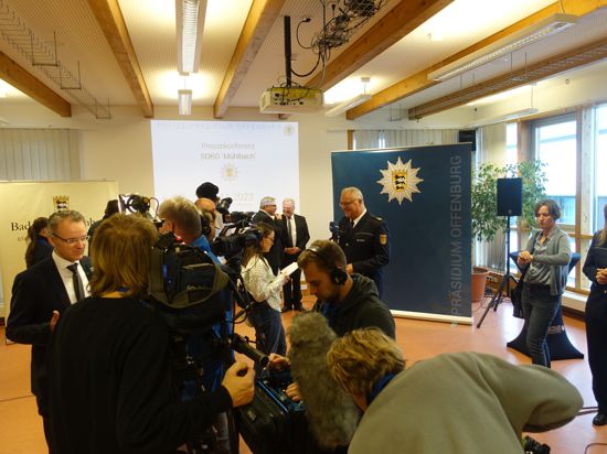 Interviews nach der Pressekonferenz in Offenburg am Dienstag.
